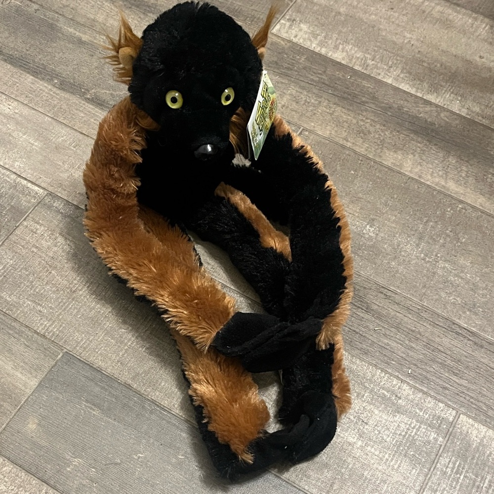 Cuddly Black and Brown Stuffed Animal Toy